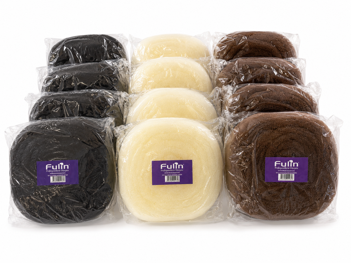 Fulin Hochsteckkissen (schwarz/braun/blond)